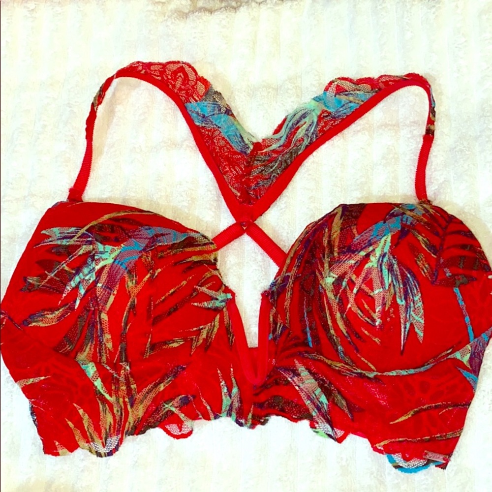 victorias secret t back date night pushup lace